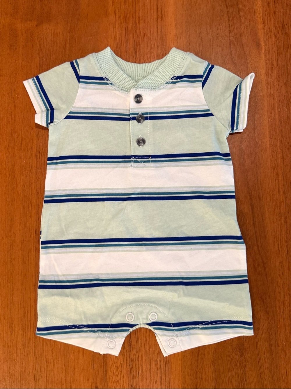 Carters striped shortall onesie